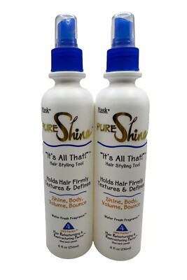 Hask Pure Shine It s All That HR2 Factor 4 Water Fresh Fragance Hair Styling 2pk