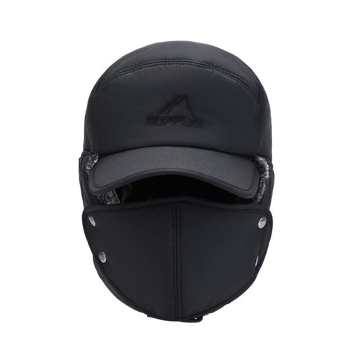Men Women Winter Warm Knitted Hat Outdoor Snow Ski Ear Flap Mask Waterproof Cap - Picture 3 of 14