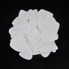 Lots of 100pcs Solid White 0.71mm Medium Delrin Standard Guitar Picks Plectrums