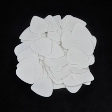 Lots of 100pcs Solid White 0.71mm Medium Delrin Standard Guitar Picks Plectrums