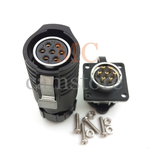 Conectores impermeables IP67 2 3 4 5 6 7 8 9 10 12 pines, enchufe solar de aviación XHP20 - Imagen 7 de 14