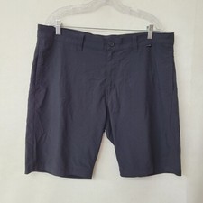 Travis Mathew Golf Shorts Mens 38 Black Stripe Lightweight Performance Outdoor