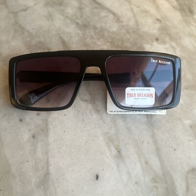 True Religion rectangular sunglasses ? True Religion Jamie Rectangular Sunglasses, Black Clear, 55  main image 4