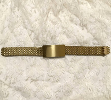 Vintage Art Deco Revival Belt Gold Tone Metal Fish Scale Stretchy Statement 26"