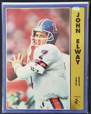 John Elway Denver Broncos NFL 8x10 Intimidator Photograph Card