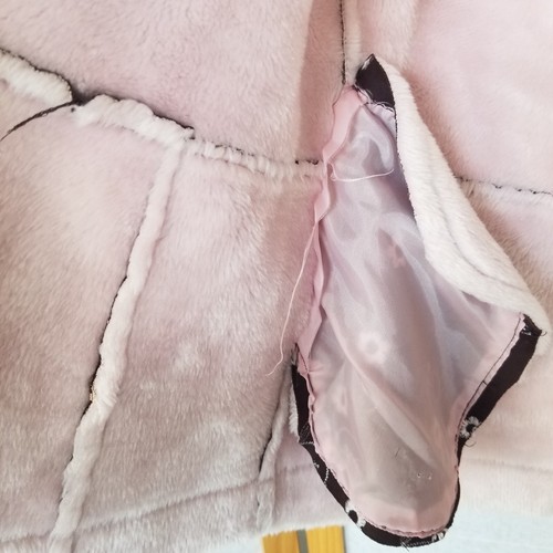 Rothschild Faux Suede and Sherpa Girls Dress Coat Brown Pink Embroidery Small 4 - Picture 10 of 10