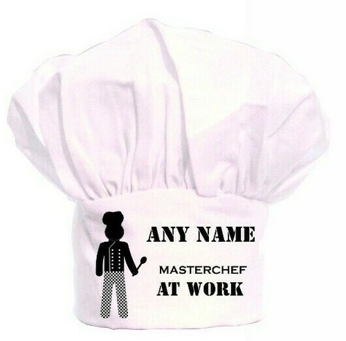 PERSONALISED MASTERCHEF STICKMAN APRON,CHEFS HAT, OVEN MITT SINGLE / CREATE SET - Picture 6 of 7