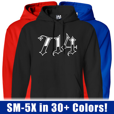 714 Area Code HOODIE | Old English Orange County Santa Ana Anaheim Sweatshirt