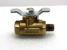 Parker  XV501P-4-04,  Brass Ball Valve, Female X Male  1/4" NPT 600WOG