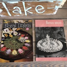 1950 Coats  Clark Book No. 268  NEWEST IN FLORAL DOILIES pattern book FD-437