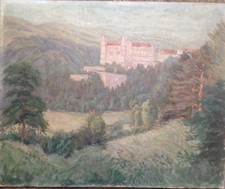 ::WILLIBALDSBURG EICHSTÄTT DIPINTO AD OLIO ESPRESSIONISTA 1930 °BAYERN RARO ANTICO