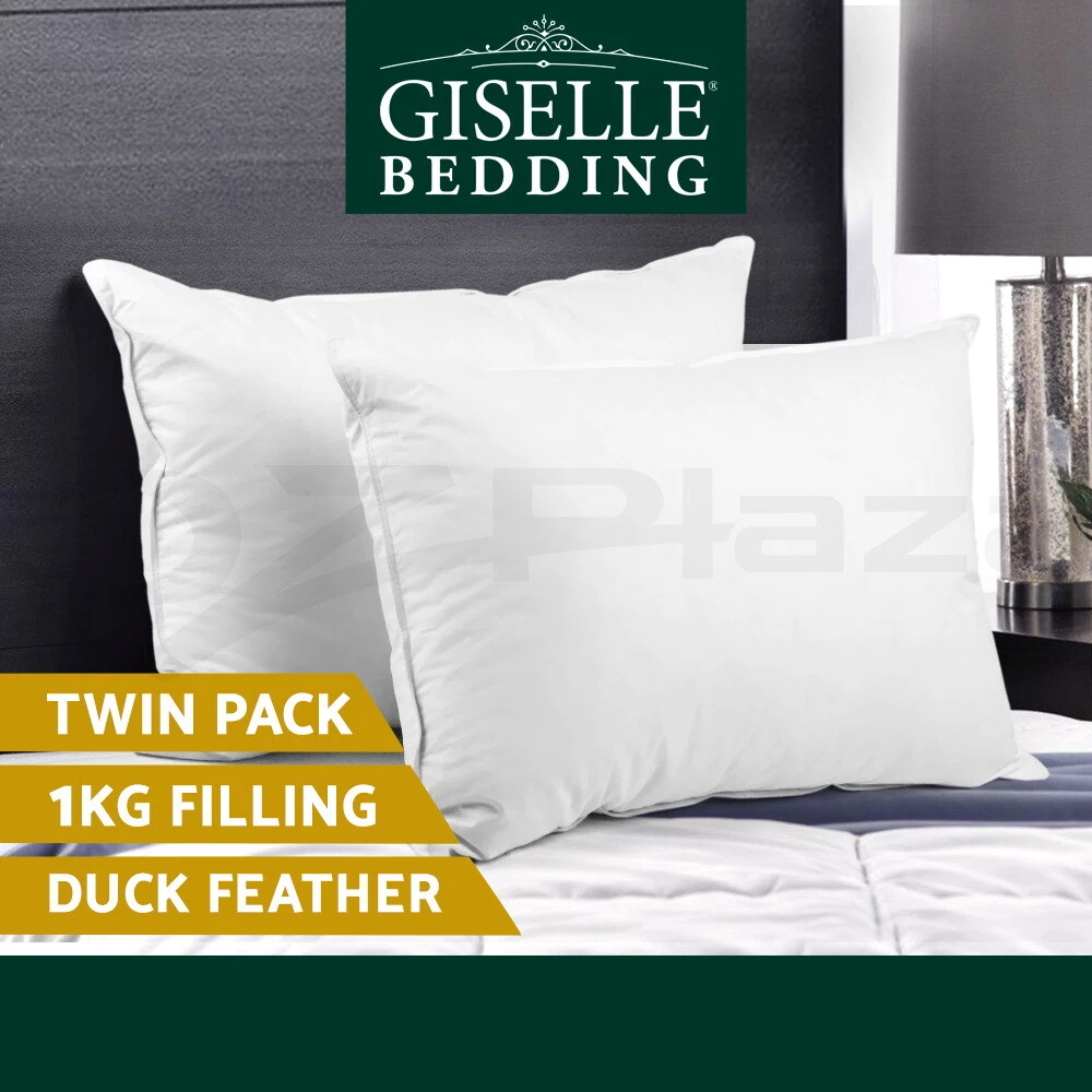 Hotel white feather pillow twin clearance pack