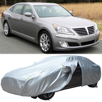 Full Car Cover Waterproof Rain Dust Protector Zipper For Hyundai Equus 2011-2016