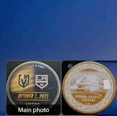 2021 VEGAS GOLDEN KNIGHTS VS LOS ANGELES KINGS NHL T MOBILE ARENA EXCLUSIVE PUCK
