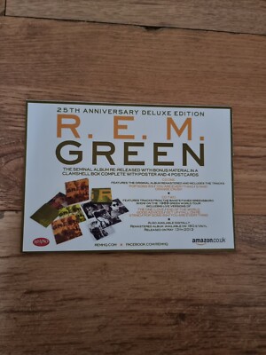TNEWM36 WERBUNG 5X8 R.E.M.: 'GREEN' 25TH ANNIVERSARY DELUXE EDITION