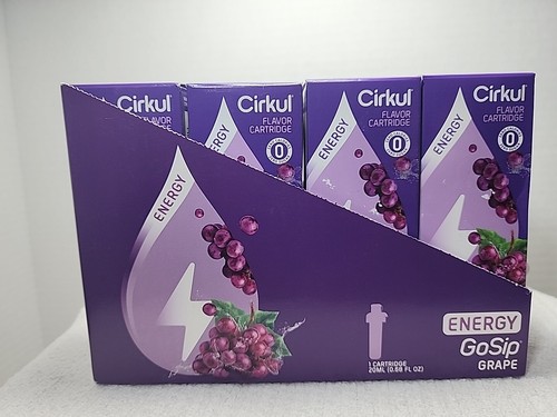 4x Cirkul Energy Grape Flavor Cartridges GoSip ~ SEALED !