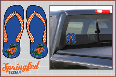 Florida Gators ALBERT FLIP FLOPS Vinyl Decals UF Car Truck Sticker | eBay