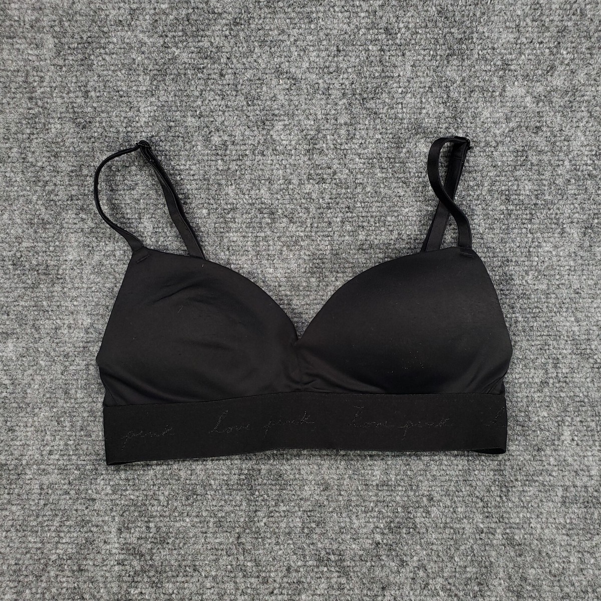 Victoria's Secret Pink Bra Womens 32 Black Everywhere