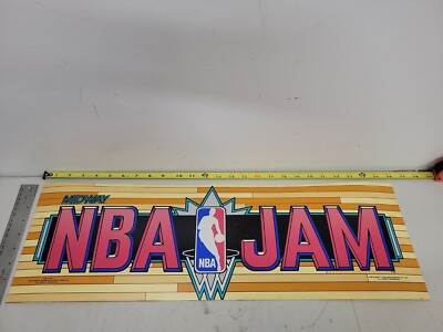 Original Sticker Arcade Sign Marquee, NBA Jam Midway, Read 3c473