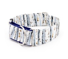 Birch Trees Wood Texture Soft Dog Collar Martingale or Buckle 5/8 - 2 inch width