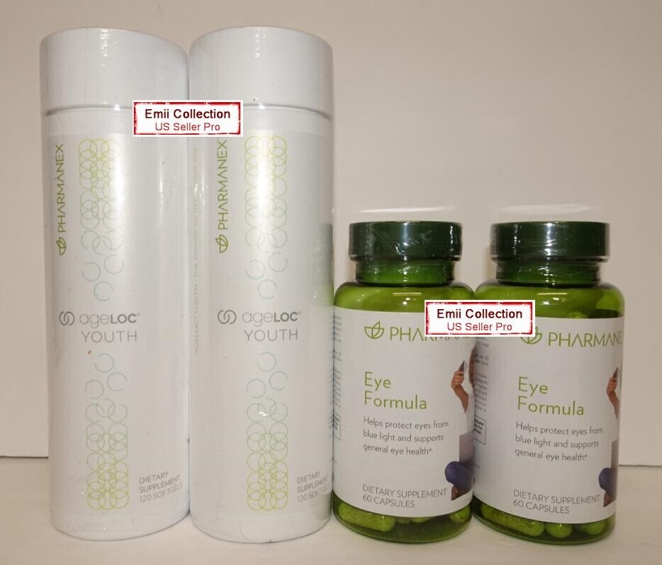 Nu Skin Nuskin Pharmanex ageLOC Youth 120 Caps & Eye Formula 60