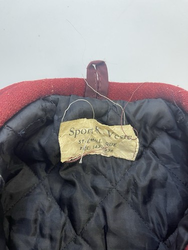 Giacca vintage Anc Lorette lana Varsity taglia XS rossa - Foto 3 di 7