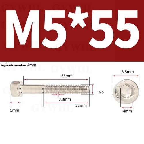 Nickel Plated Cap Screws Hexagon Socket Head Allen Key Bolts High Tensile 12.9 - Picture 107 of 254