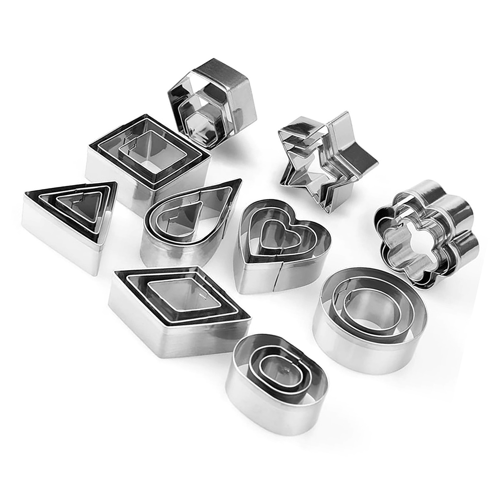 30 PCS Metal Cookie Cutters Different Shapes Biscuit Cutters Set Not