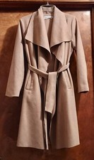 Chicwish Ladies' Ls, Double-wrap Tie Coat, Sz Med, 2 Pockets, Beige/tan, 60%wool