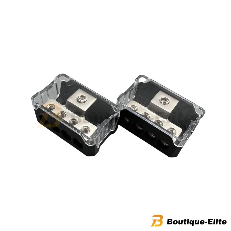 2XSet Power Ground Amp Distribution Block 0/2/4 Gauge Input 4/8/10 Gauge Output - Image 2 of 4