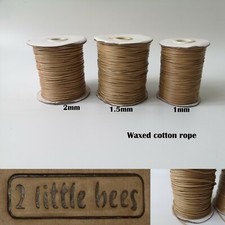 Waxed Polyester Cord Beige1/1.5/2mm Necklace Jewellery Rope String Thread 