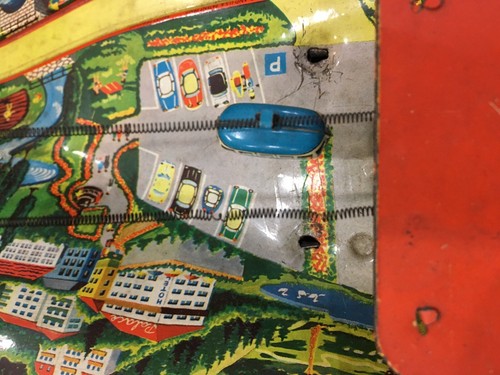 Rare VTG 1960s 70s Technofix Tin Litho Wind-up Cable Car track Toy West Germany - Picture 5 of 24
