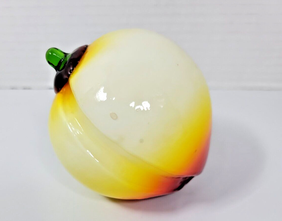 Murano Style Blown Glass Peach
