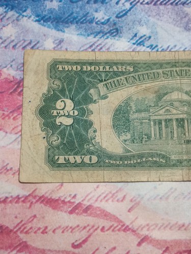 🇺🇲1953B $2 RED SEAL A-A BLOCK (A70869181A) LOW GRADE🇺🇲 - Picture 6 of 8
