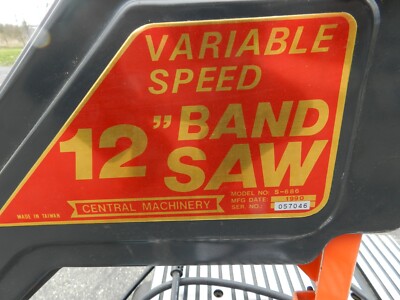 Central Machinery 12 inch throat compact tri-wheel band saw model