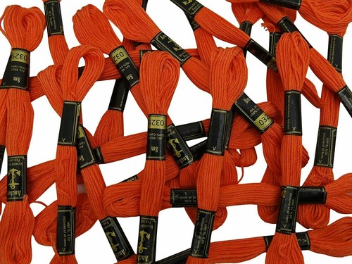 Anchor Stranded Cotton Threads Cross Stitch Thread Hand Embroidery Floss Orange - Picture 3 of 5