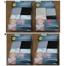 Hanes Premium Women 8 Pairs of Panties 9, 2X 16/18 Underpants Cotton Bikini 50
