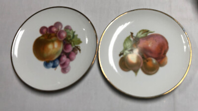 CM HUTSCHENREUTHER HOHENBERG Salad Lunch Plates Fruit Germany Apple Pear