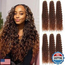 Curly Braiding Hair 22Inch 6Packs Deep Wave Braiding Hair 90G/Pack Synthetic