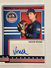 VAUGHN NECKAR 2023 Panini Stars & Stripes NATIONAL TEAM DEVELOP BLUE FOIL AUTO