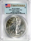 2011-S American Silver Eagle PCGS MS 69 #GA6-40 "25th Anniversary Set"