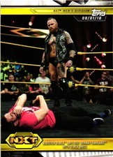 2019 Topps WWE NXT #42 Aleister Black Lays Out Johnny Gargano with Black Mass