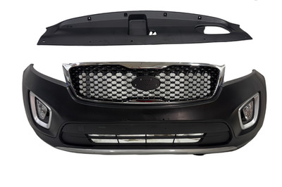 Fit 2016 2017 2018 Kia Sorento Front Bumper Assy W/Fogs W/UPPER GRL