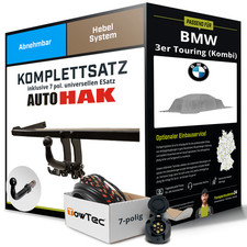 F�r BMW 3er Touring Typ E36 Anh�ngerkupplung abnehmbar +eSatz 7pol uni 95- NEU