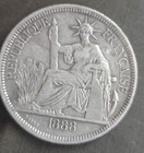 1888 A, 1 Piastre,Indo China Silver Coin — photo 1