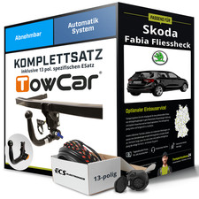Für SKODA Fabia III Typ NJ3 Anhängerkupplung abnehmbar +eSatz 13pol 18- Set NEU