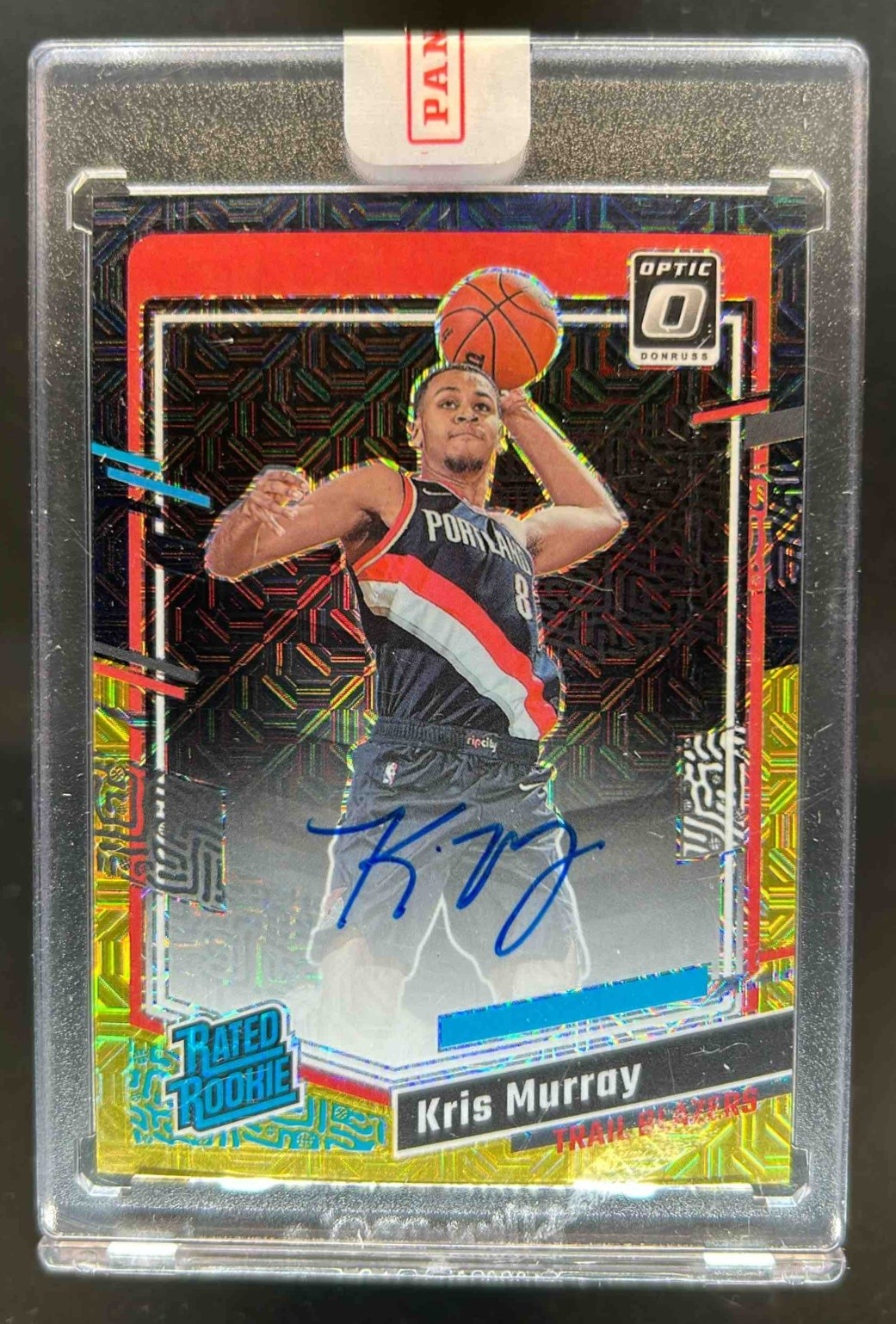 2023-24 Donruss Optic Kris Murray Rated Rookie Choice Black Gold RC Auto #5/8