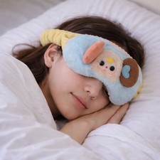 Baby Three Plush Sleep Eye Mask Cute Blue Kawaii Sleeping Mask Soft Headband