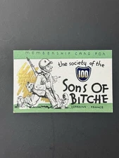 WWIl 100th Infantry Division Membership Card For The Society Of Sons Of Bitche
