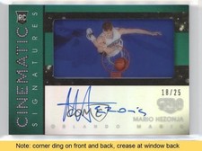 2015 Gala Cinematic Rookie Signatures Jade 18/25 Mario Hezonja #6 Auto READ 1b8